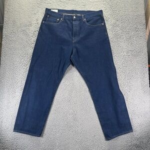 Gap 1969 Jeans Mens 38x30 Blue Original Tapered Dark Wash Cotton Button Fly
